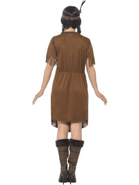 NATIVE AMERICAN WARRIOR PRINCESS COSTUME, ADULT - Side