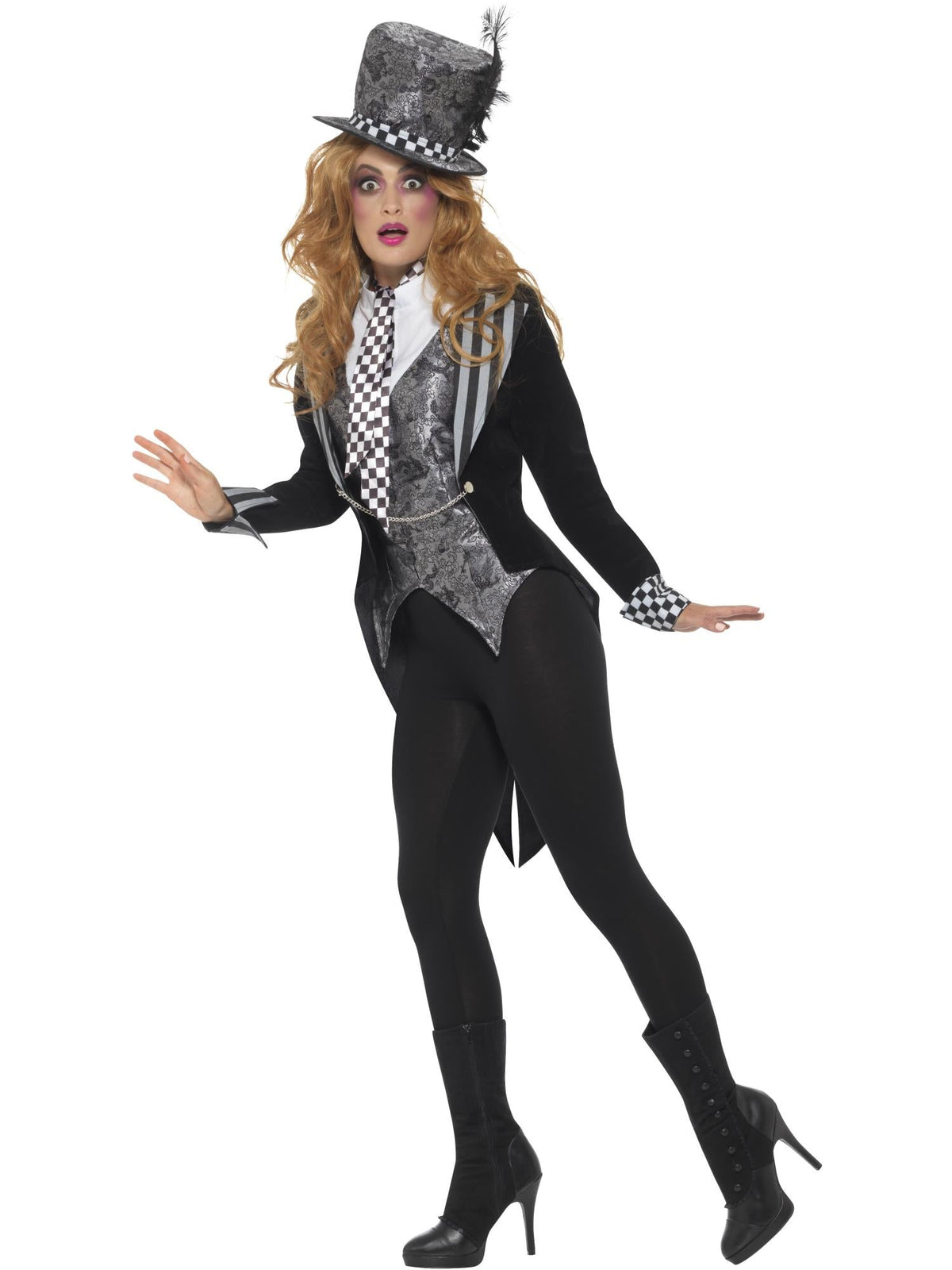 DELUXE DARK MISS HATTER COSTUME - PLUS - Side