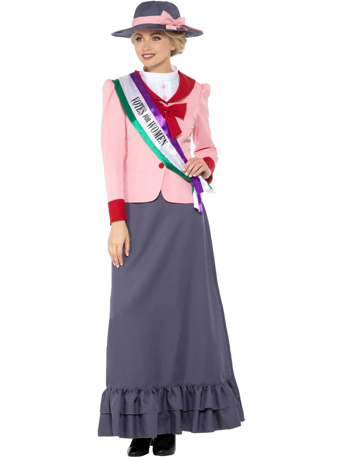VICTORIAN SUFFRAGETTE DELUXE COSTUME, ADULT - S - Packaging