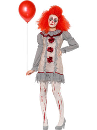 CLOWN LADY COSTUME, ADULT - M - Front