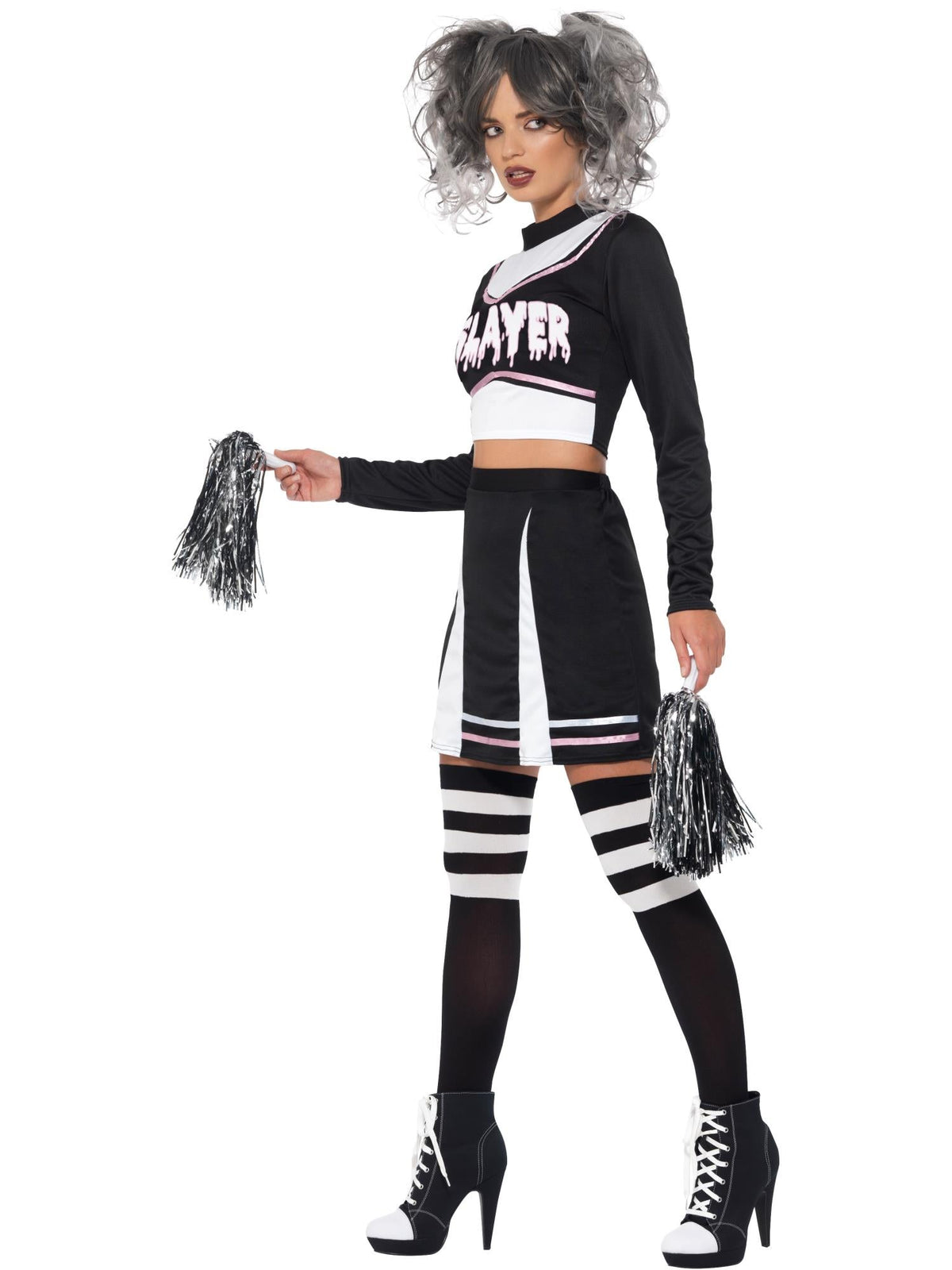 FEVER GOTHIC CHEERLEADER COSTUME - XS - Side