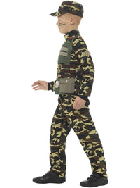 CAMOUFLAGE MILITARY BOY COSTUME, CHILD - Back