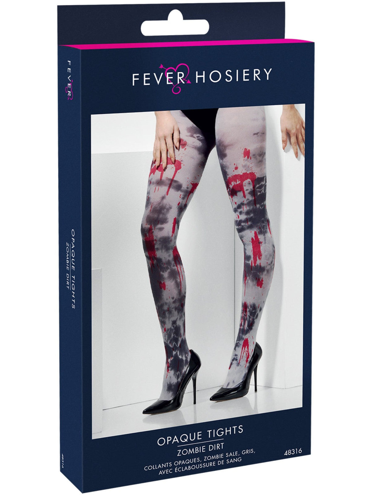 ZOMBIE DIRT OPAQUE TIGHTS, ADULT - Back