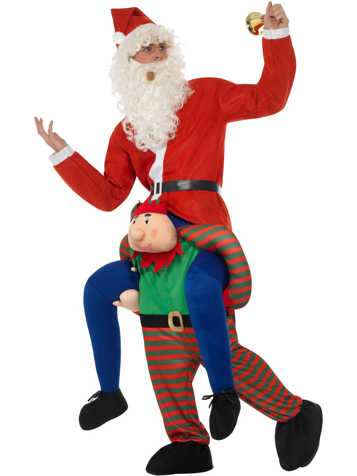 ELF PIGGY BACK COSTUME, ADULT - Back