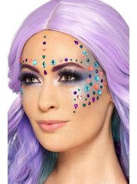 MULTI-COLOURED JEWEL FACE GEMS - Front