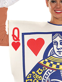 QUEEN OF HEARTS PLAYING CARD COSTUME, ADULT - STD - Side