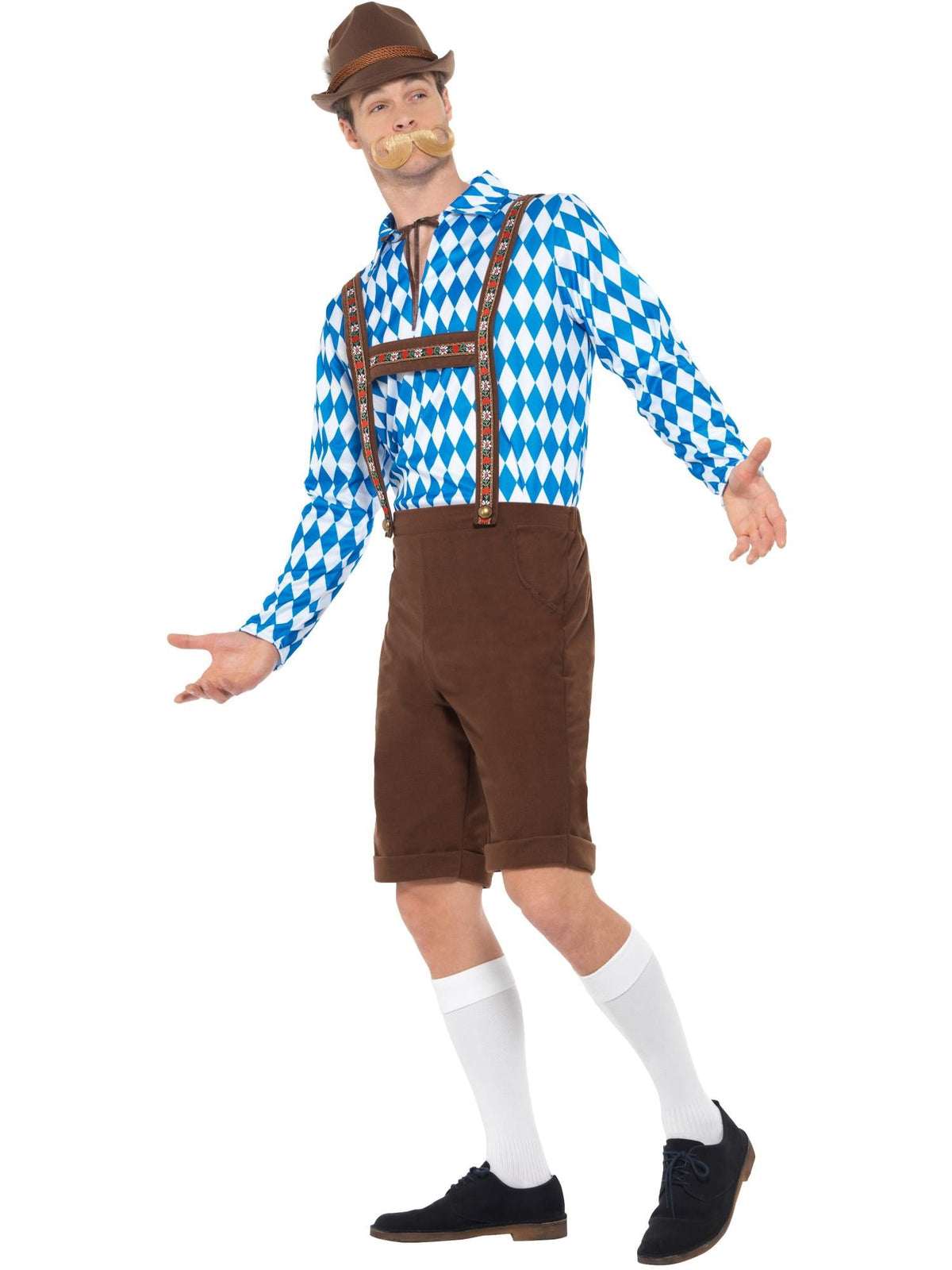 BAVARIAN BEER MAN COSTUME, ADULT - Back