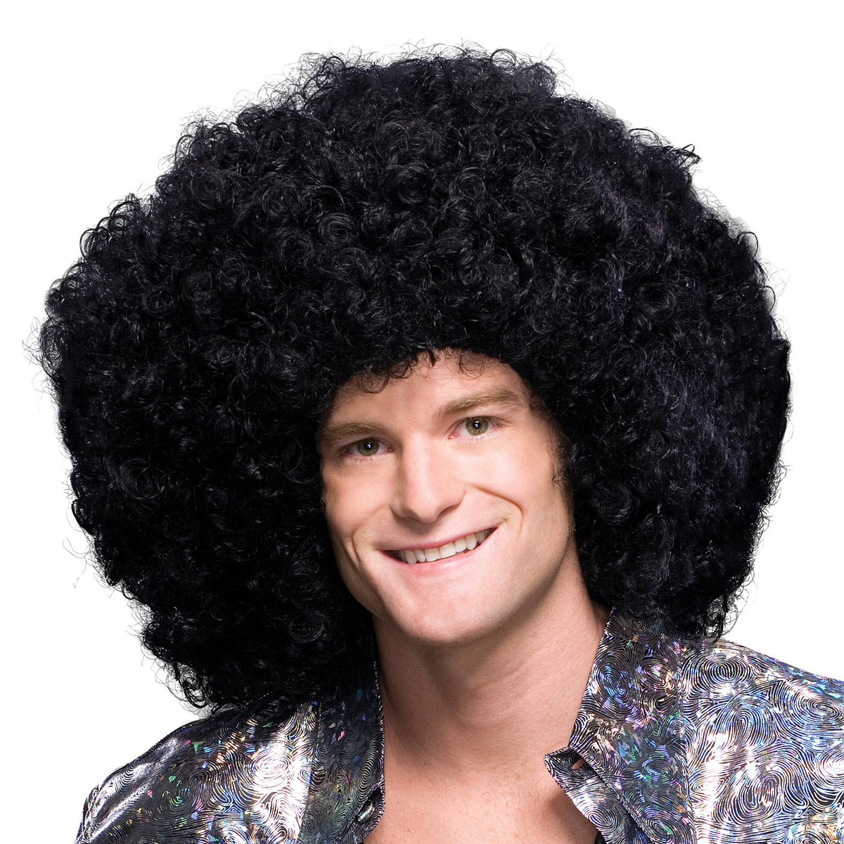 SUPER AFRO WIG BLACK - ADULT - Back