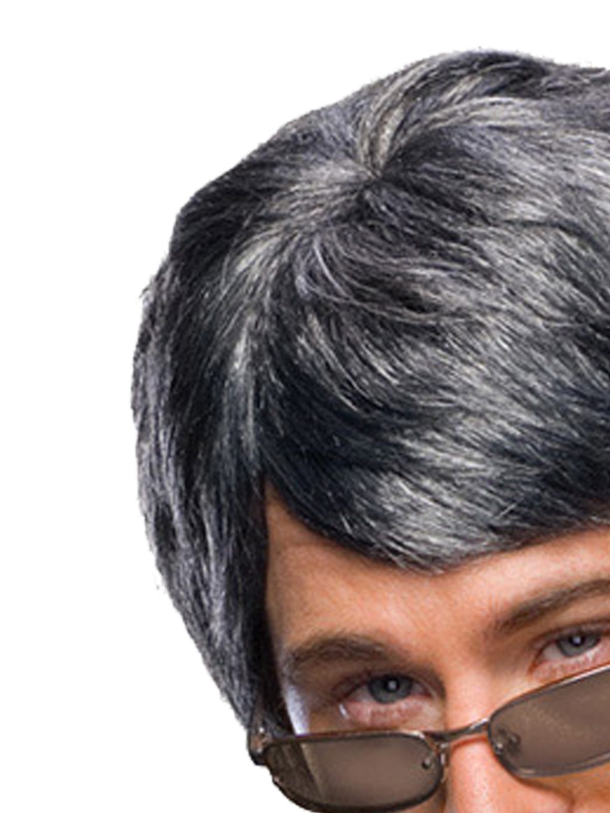 GREY MEN'S WIG  - ADULT - Back