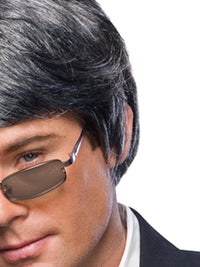 GREY MEN'S WIG  - ADULT - Side