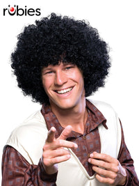 AFRO WIG BLACK  - ADULT - Front