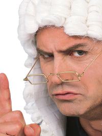 JUDGE WHITE WIG - ADULT - Back