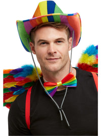 RAINBOW STETSON HAT, ADULT - Front