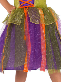 PUMPKIN WITCH COSTUME, CHILD - M - Side