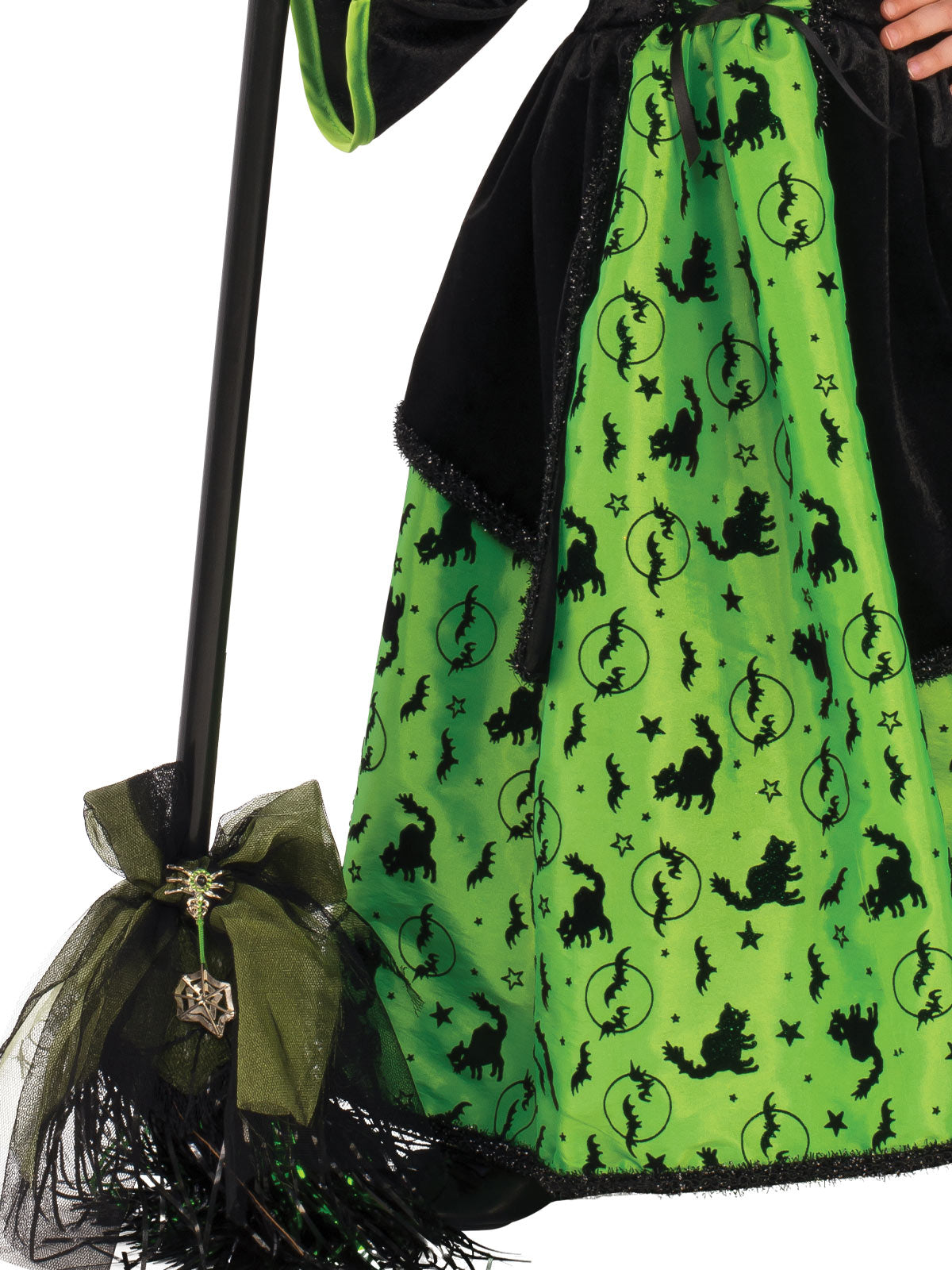 GREEN WITCH COSTUME, CHILD - Side