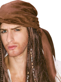 CARIBBEAN PIRATE WIG - ADULT - Back