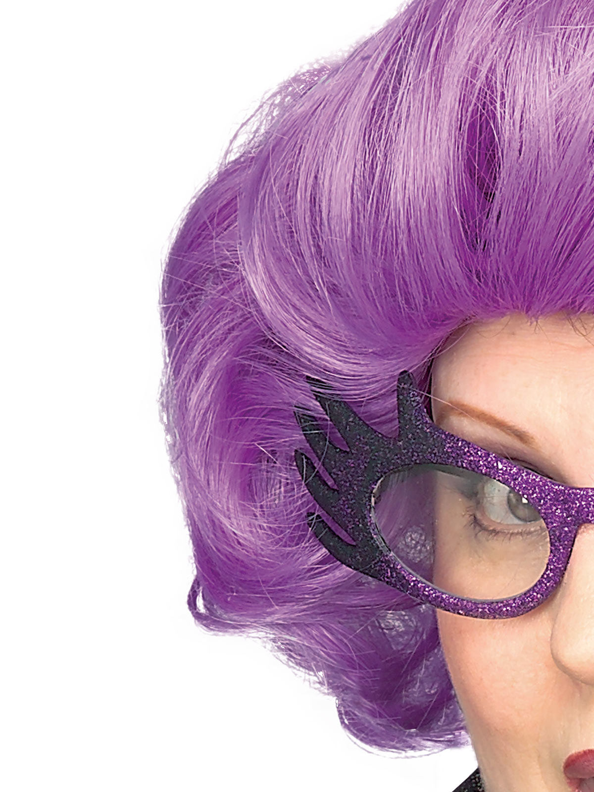 THE DAME PURPLE WIG - ADULT - Side