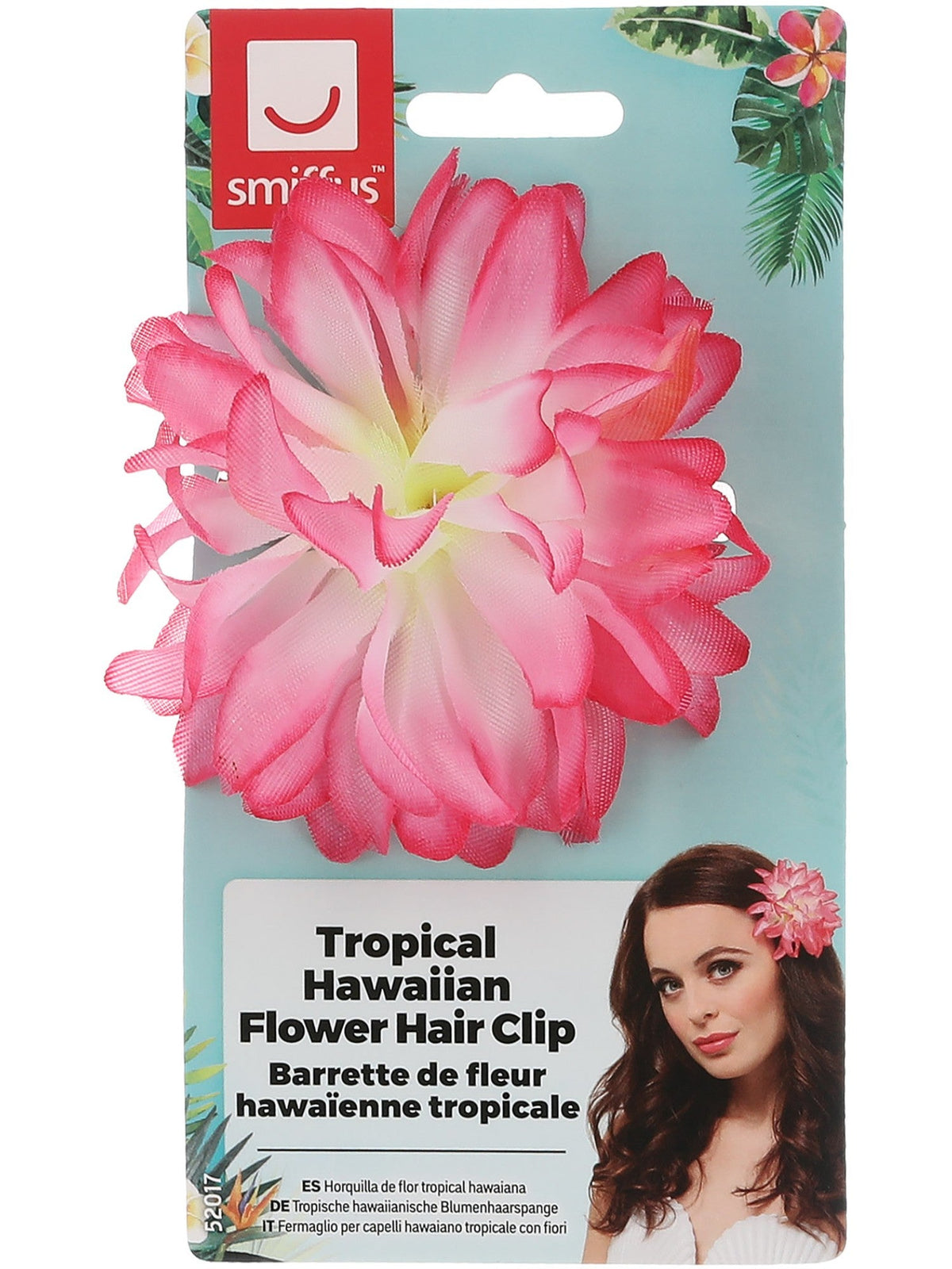 HAWAIIAN FLOWER HAIR CLIP - Back