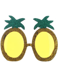 TROPICAL PINEAPPLE GLITTER GLASSES, ADULT - Side