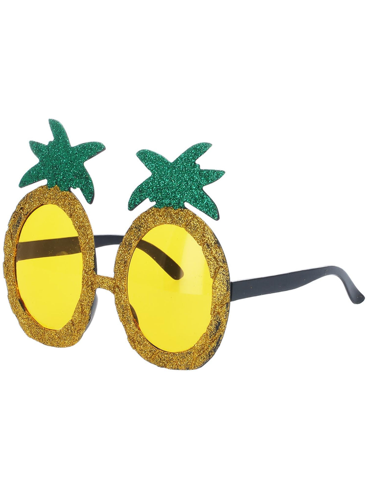TROPICAL PINEAPPLE GLITTER GLASSES, ADULT - Back