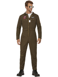 TOP GUN MAVERICK MEN'S AVIATOR COSTUME, GREEN - L
