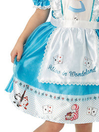 ALICE IN WONDERLAND DELUXE COSTUME, CHILD - 4-6 YRS - Side