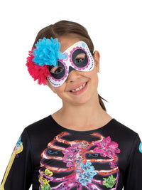 SKELETON GIRL NEON COSTUME, CHILD - Back