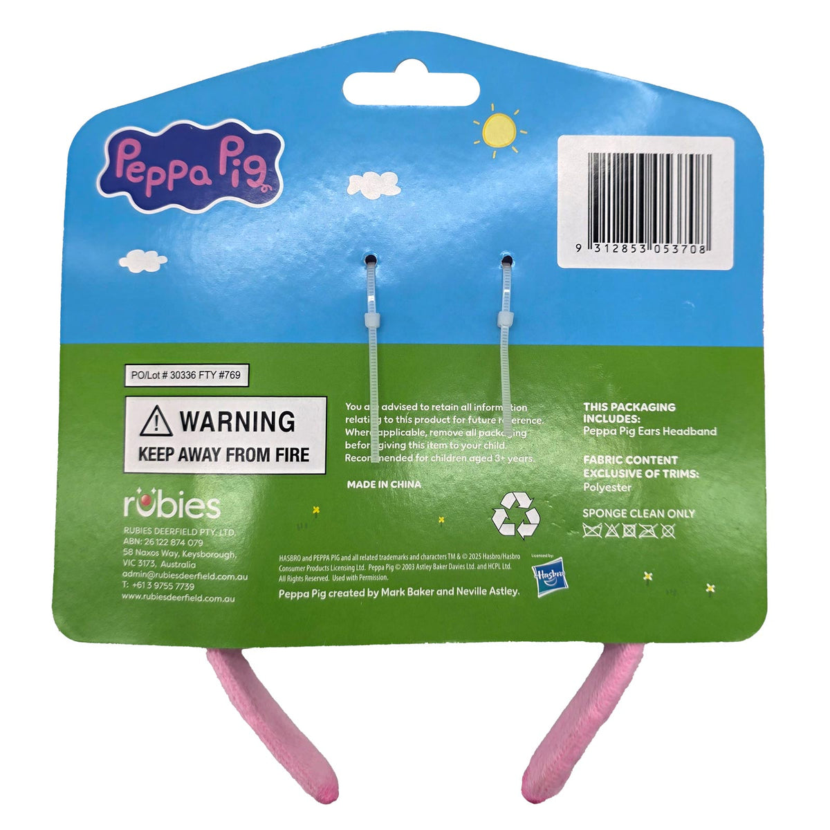 PEPPA PIG PLUSH HEADBAND - CHILD - Side
