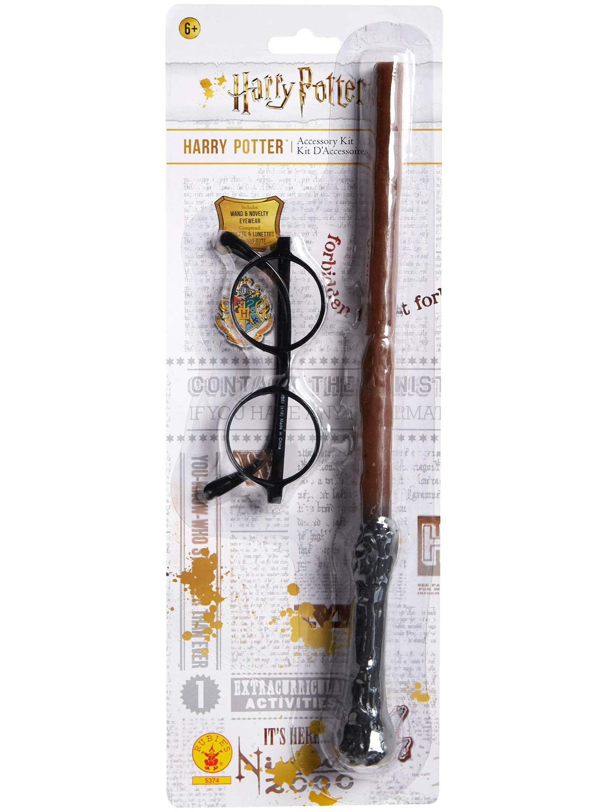 HARRY POTTER WAND AND GLASSES KIT, CHILD - 6 Plus