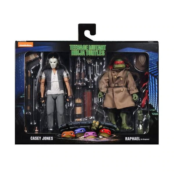 CASEY JONES &amp; RAPHAEL TMNT DISGUISE 2 - 7" ACTION FIGURE - Packaging