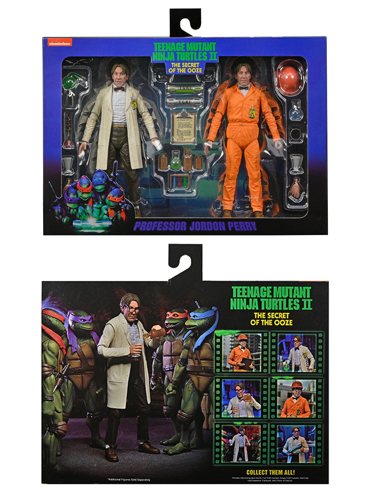 TMNT LAB COAT &amp; HAZMAT SUIT - PROFESSOR PERRY 2PK 7" SCALE ACTION FIGURES - Side