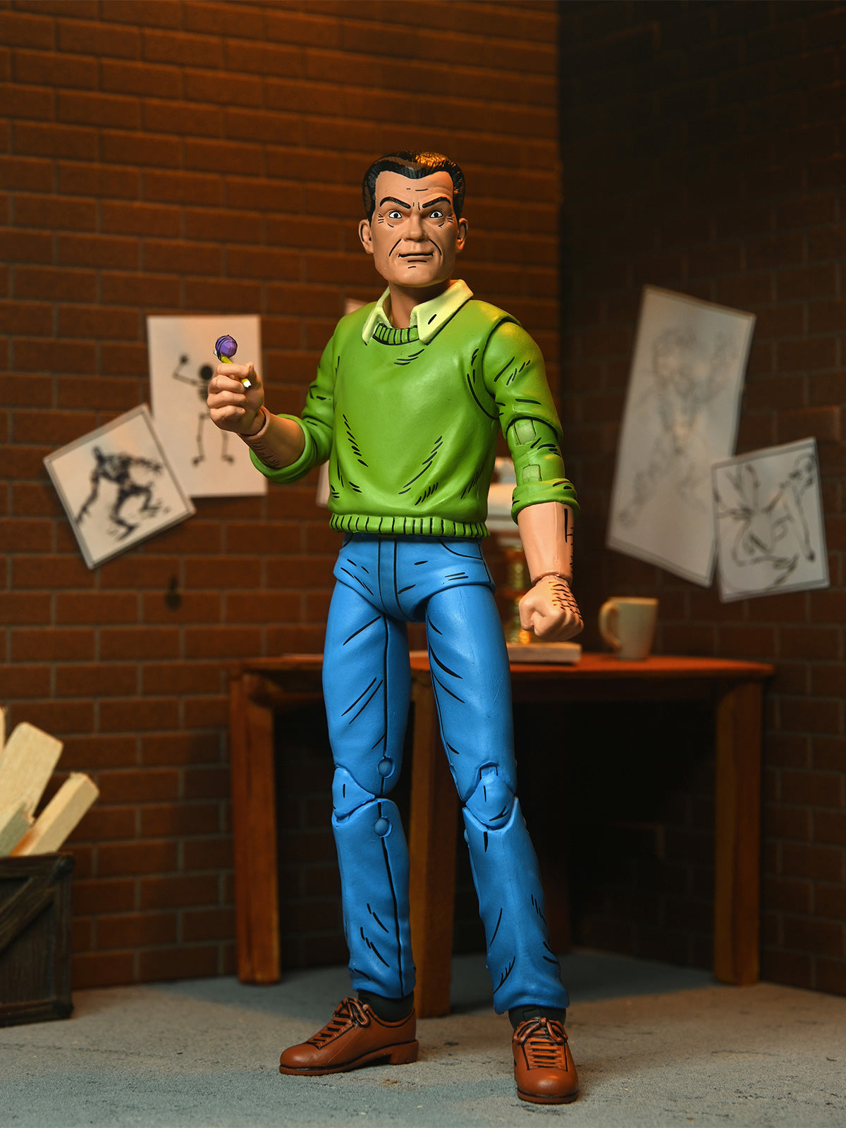 TMNT KIRBY MIRAGE COMICS 7" SCALE ACTION FIGURE - Back