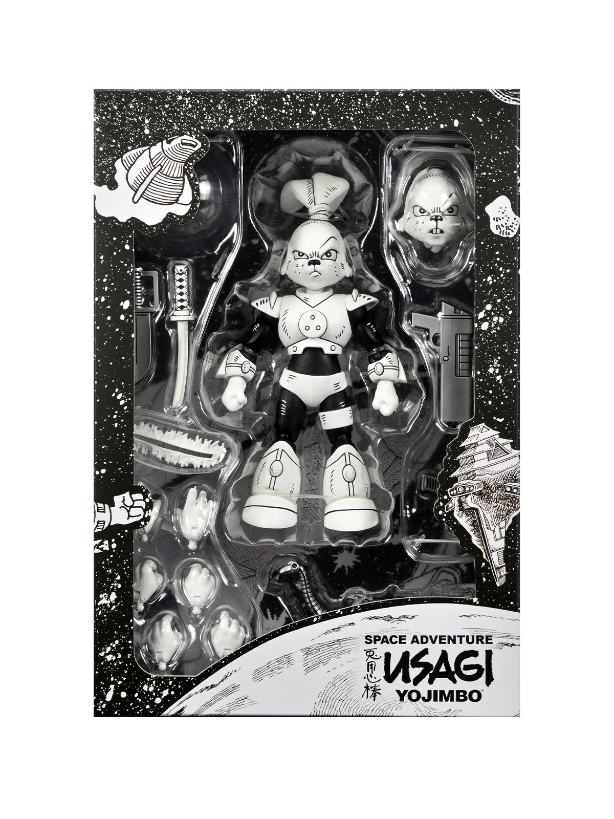 SPACE USAGI YOJIMBO BLACK &amp; WHITE - 7" SCALE ACTION FIGURE - Side