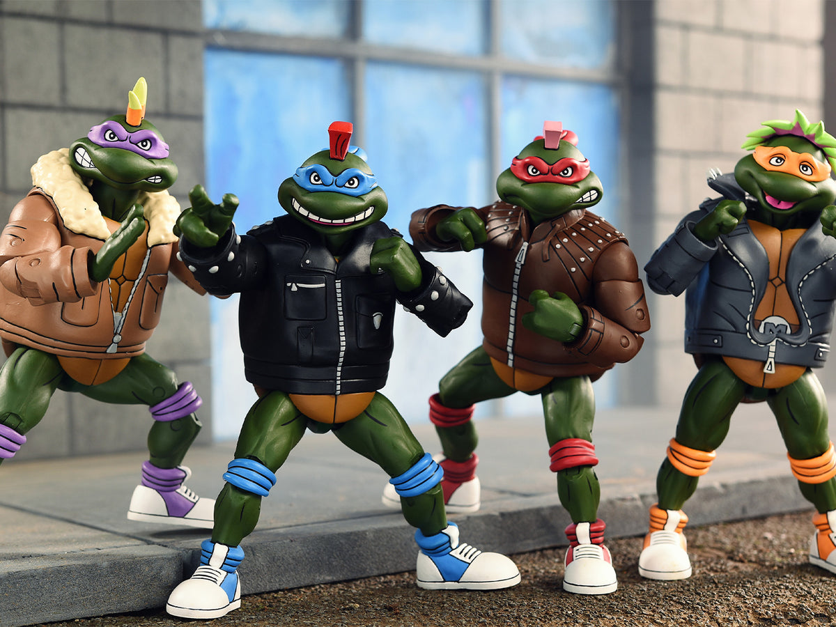 TMNT (CARTOON) PUNK TURTLES 4 PACK - 7" SCALE ACTION FIGURES