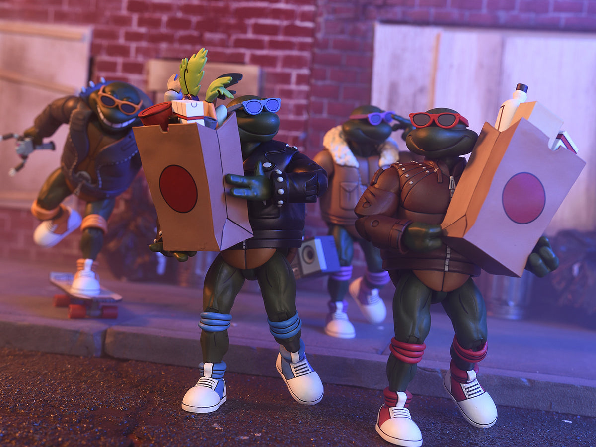 TMNT (CARTOON) PUNK TURTLES 4 PACK - 7" SCALE ACTION FIGURES