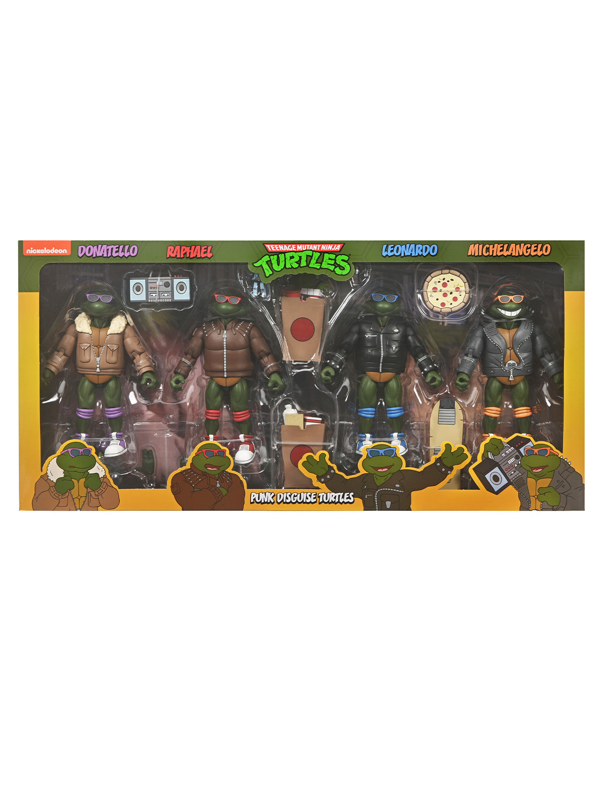 TMNT (CARTOON) PUNK TURTLES 4 PACK - 7" SCALE ACTION FIGURES