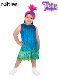 TROLLS POPPY COSTUME - SIZE 4-6 - Front