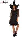 CLASSIC BLACK WITCH COSTUME, ADULT - STD - Front