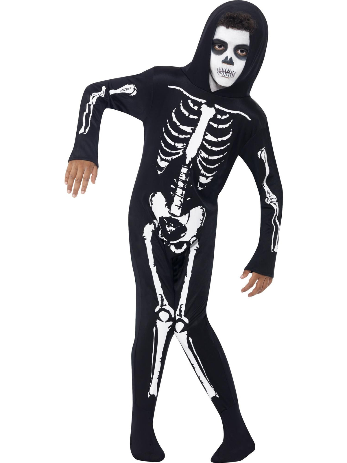 SKELETON COSTUME, CHILD - M - Back
