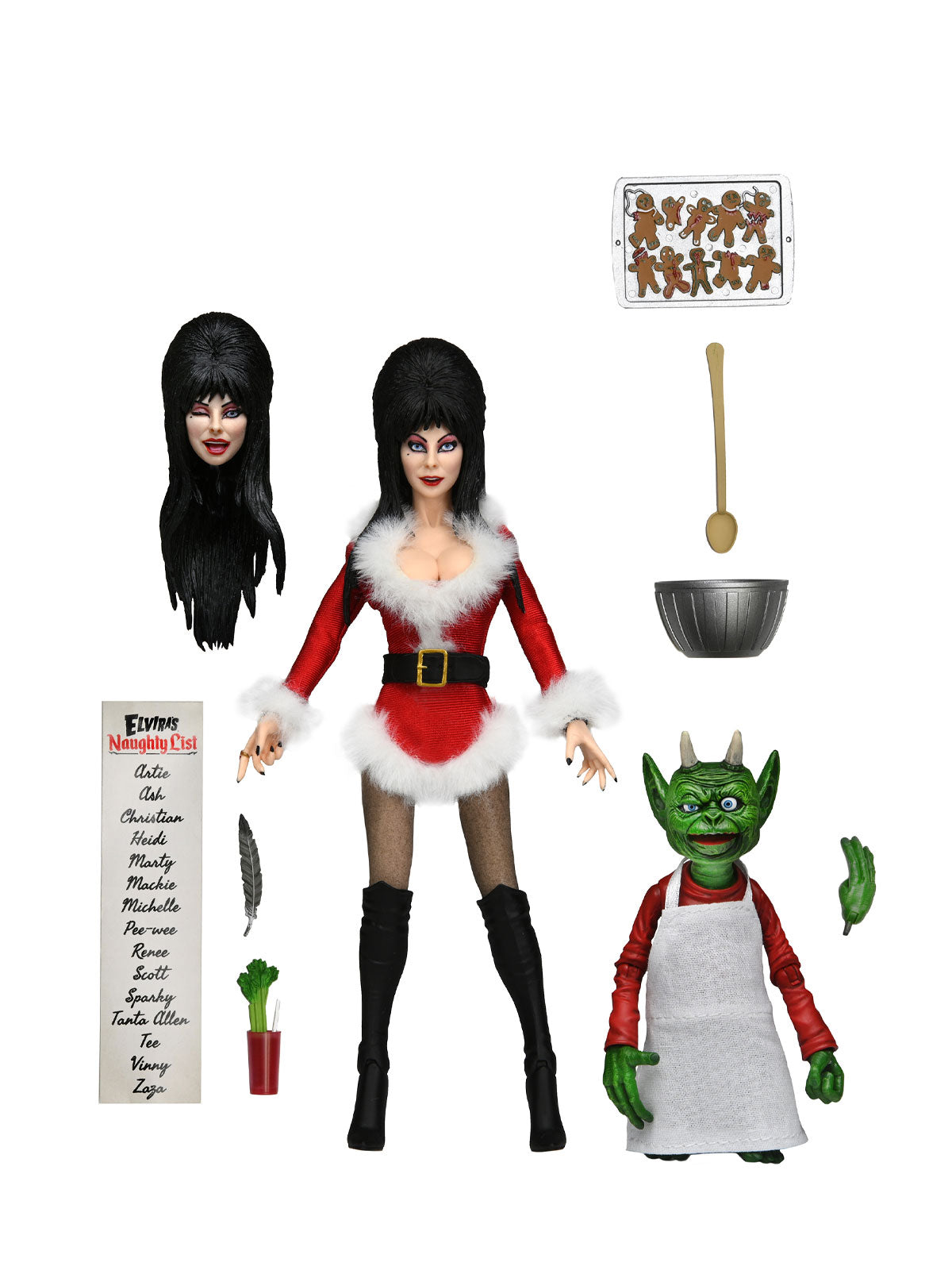 ELVIRA - VERY SCARY CHRISTMAS 8" CLOTHED ACTION FIGURE - Back