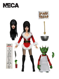ELVIRA - VERY SCARY CHRISTMAS 8" CLOTHED ACTION FIGURE - Front