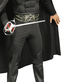 ZORRO DELUXE MUSCLE CHEST COSTUME, ADULT - Side
