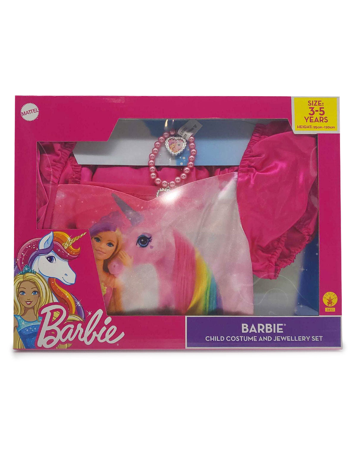 BARBIE COSTUME BOX SET, CHILD - 3-5 YRS - Packaging