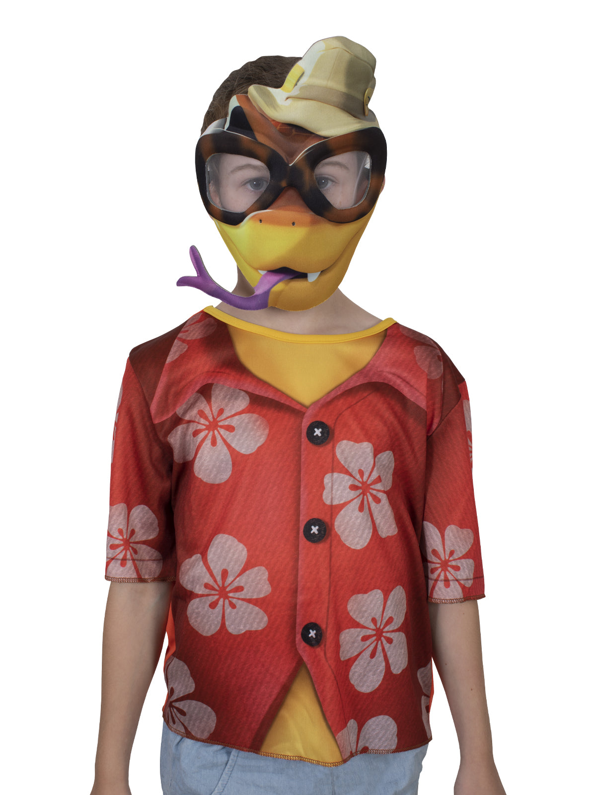 BAD GUYS MR SNAKE COSTUME TOP &amp; MASK, CHILD - Back