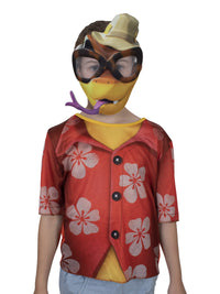 BAD GUYS MR SNAKE COSTUME TOP &amp; MASK, CHILD - Back