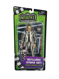 BEETLEJUICE (1988) - BLACK &amp; WHITE STRIPED SUIT BEETLEJUICE - 7" SCALE ACTION FIGURE