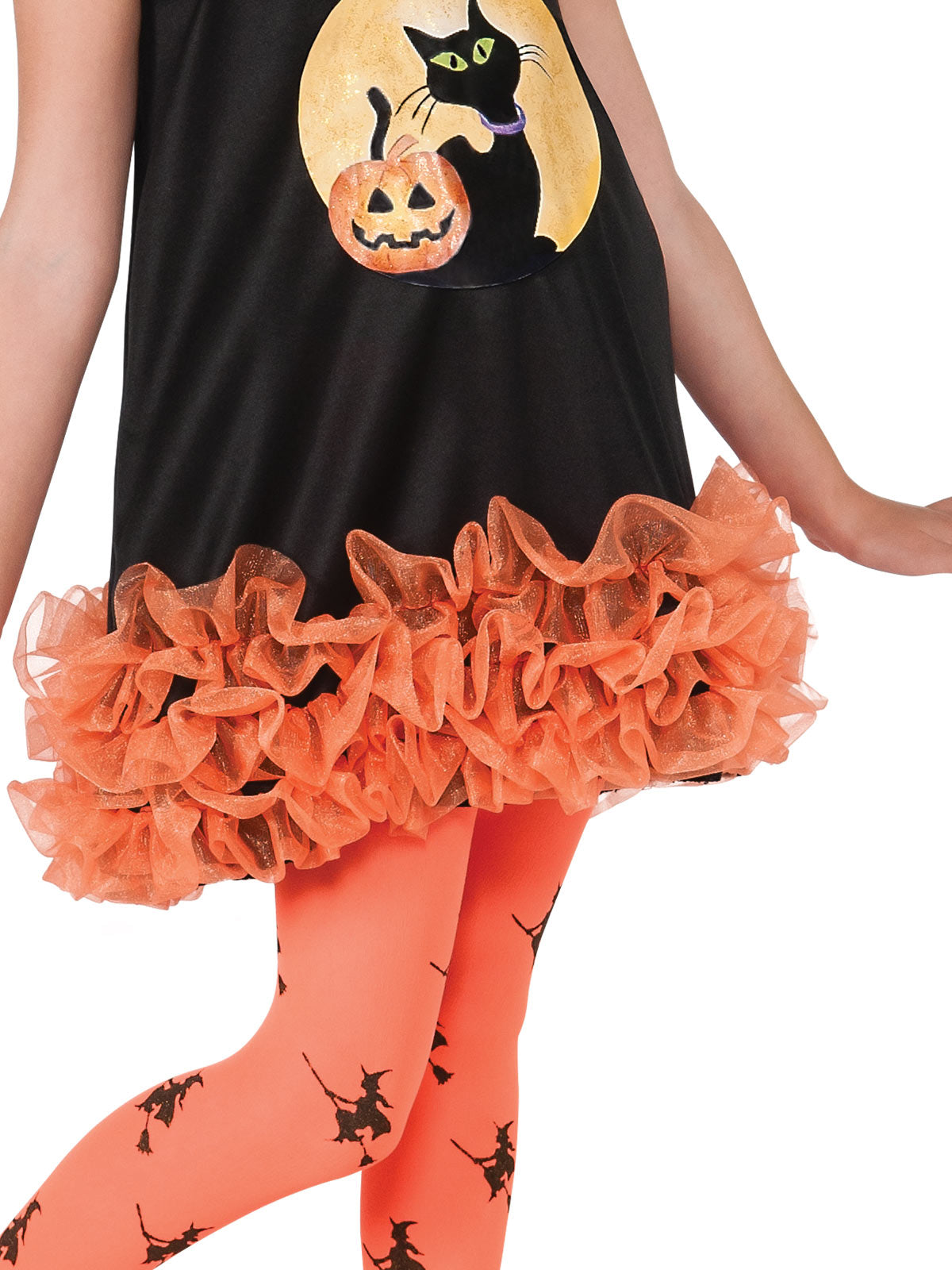 ORANGE TUTU WITCH COSTUME, TODDLER/CHILD - Side