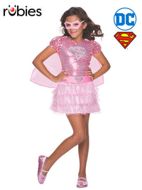 SUPERGIRL PINK SEQUIN COSTUME, CHILD - Front