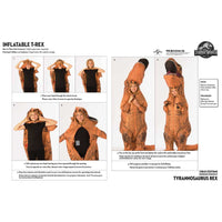T-REX INFLATABLE COSTUME, CHILD - 6 Plus - Back