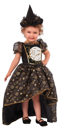 BLACK WITCH DELUXE COSTUME, CHILD - Front